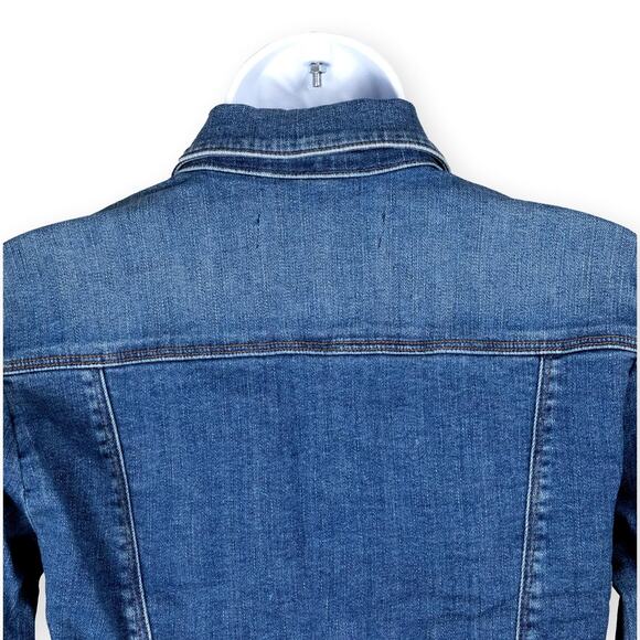 J Brand Harlow Shrunken Blue Denim Jacket XS NWOT - Picture 9 of 9